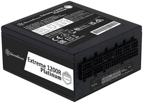 منبع تغذیه کامپیوتر ۱۲۰۰ وات سیلوراستون Extreme 1200R پلاتینیوم، تمام ماژولار، راندمان 80 پلاس پلاتینیوم، فن بلبرینگ FDB ۱۲۰ میلی‌متری، PFC فعال، خازن‌های ژاپنی، SFX-L، مشکی | SST-EX1200R-PL