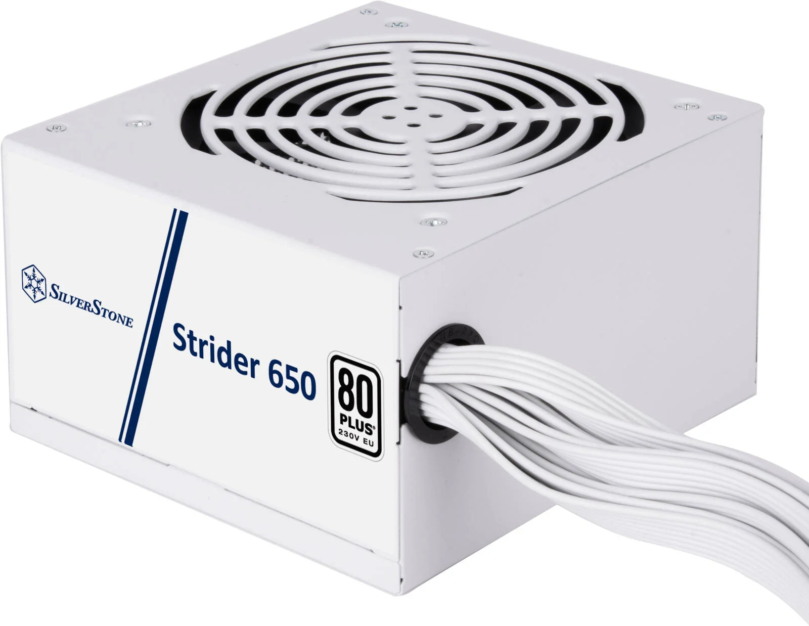 منبع تغذیه 650 وات غیر ماژولار SilverStone Strider، توان 650 وات، گواهینامه 80 پلاس، PFC فعال، فن بی صدای 120 میلی متری، ریل تک +12 ولت پیشرو در کلاس خود، فرم فاکتور ATX، سفید | SST-ST650-EF-WBW منبع تغذیه 650 وات غیر ماژولار SilverStone Strider، توان 650 وات، گواهینامه 80 پلاس، PFC فعال، فن بی صدای 120 میلی متری، ریل تک +12 ولت پیشرو در کلاس خود، فرم فاکتور ATX، سفید | SST-ST650-EF-WBW