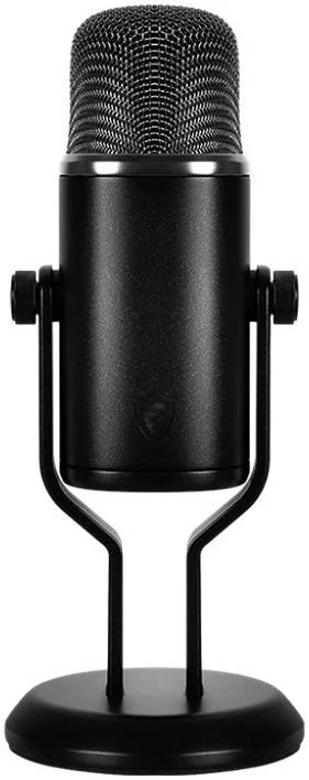 میکروفون استریمینگ MSI Immerse GV60، صدای 4 بیتی، 96 کیلوهرتز، کاردیوئید برای تک نفره، فیگور-8 برای 2 نفر، استریو برای ASMR، جک مانیتورینگ 3.5 میلیمتری با کنترل سطح، مشکی | OS3-XXXX031-000 میکروفون استریمینگ MSI Immerse GV60، صدای 4 بیتی، 96 کیلوهرتز، کاردیوئید برای تک نفره، فیگور-8 برای 2 نفر، استریو برای ASMR، جک مانیتورینگ 3.5 میلیمتری با کنترل سطح، مشکی | OS3-XXXX031-000