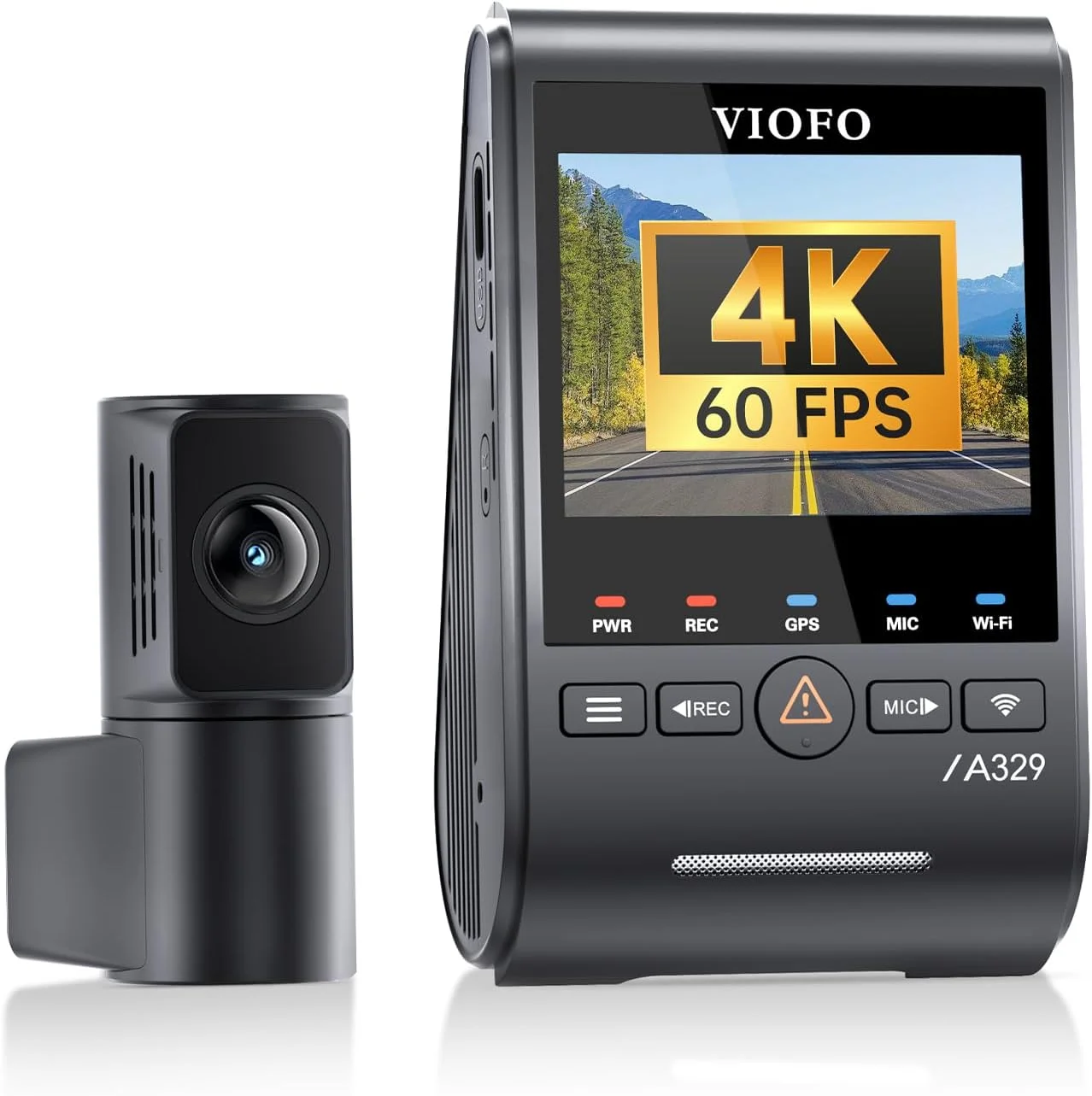 دوربین داشبورد دوگانه VIOFO A329S 4K 60FPS جلو و عقب، دوربین دوگانه 4K+2K برای خودرو، حالت پارکینگ با صرفه جویی در انرژی، کنترل برنامه Wi-Fi 6، سنسورهای دوگانه STARVIS 2، پشتیبانی از SSD تا 4 ترابایت یا کارت microSD 512 گیگابایتی دوربین داشبورد دوگانه VIOFO A329S 4K 60FPS جلو و عقب، دوربین دوگانه 4K+2K برای خودرو، حالت پارکینگ با صرفه جویی در انرژی، کنترل برنامه Wi-Fi 6، سنسورهای دوگانه STARVIS 2، پشتیبانی از SSD تا 4 ترابایت یا کارت microSD 512 گیگابایتی