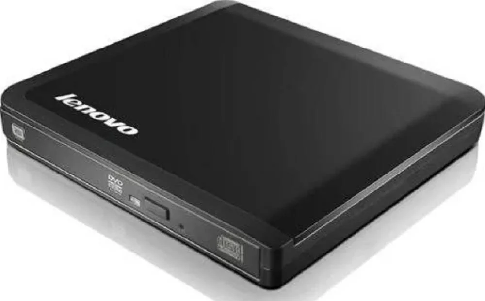 دی وی دی رایتر اکسترنال لنوو مدل Slim USB، پشتیبانی از DVD-RW، رابط USB 2.0، مشکی | 0A33988