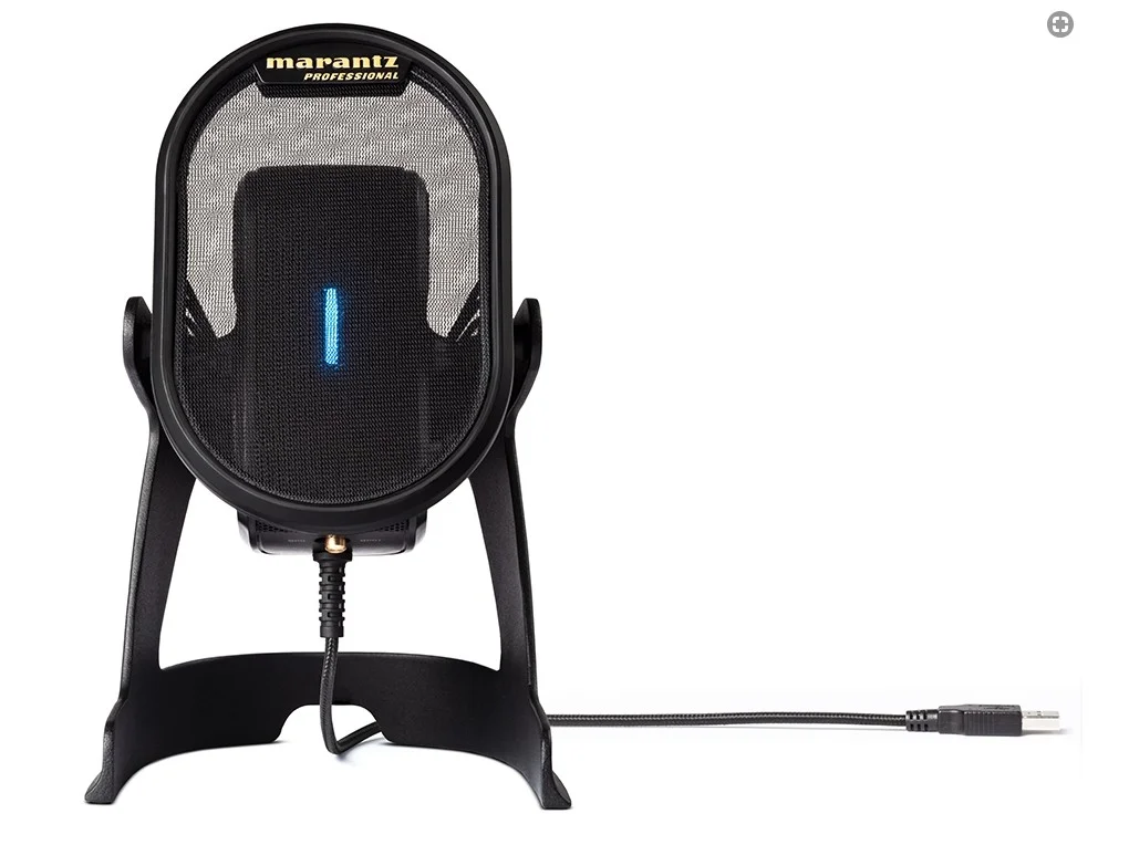 میکروفون USB حرفه ای Marantz Umpire، محدوده فرکانس 80 هرتز تا 15 کیلوهرتز، حساسیت 34 دسی بل، امپدانس 100 اهم ± 30% در 1 کیلوهرتز، رزولوشن 48 کیلوهرتز/16 بیتی | UMPIRE