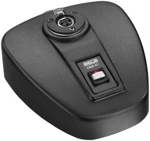 پایه میکروفون گردن غازی Ahuja GMB6C، کانکتور XLR مادگی، آلومینیوم دایکاست، مشکی | GMB6C