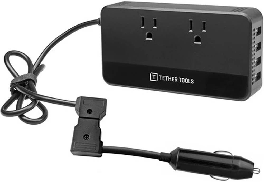 آداپتور برق خودرو Tether Tools ONsite D-Tap به AC، اتصال دهنده خودرو 12VDC، کاربرد گسترده، مشکی | SDA126