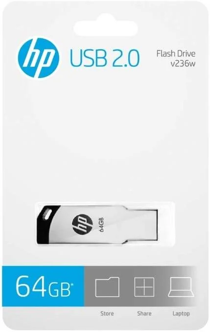 فلش مموری USB اچ پی V236W با ظرفیت 64 گیگابایت، USB Type-A 2.0، سرعت خواندن 14 مگابایت بر ثانیه، سرعت نوشتن 4 مگابایت بر ثانیه، طراحی کشویی، به اشتراک گذاری موسیقی / عکس / فایل و موارد دیگر، نقره ای | HPFD236W-64 فلش مموری USB اچ پی V236W با ظرفیت 64 گیگابایت، USB Type-A 2.0، سرعت خواندن 14 مگابایت بر ثانیه، سرعت نوشتن 4 مگابایت بر ثانیه، طراحی کشویی، به اشتراک گذاری موسیقی / عکس / فایل و موارد دیگر، نقره ای | HPFD236W-64