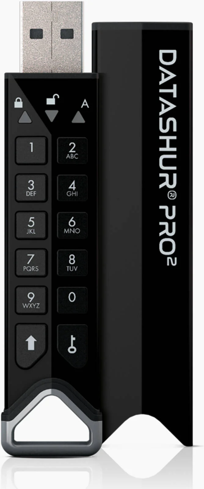 فلش مموری رمزگذاری شده iStorage datAshur PRO2 USB 3.2، ظرفیت 128 گیگابایت، رمزگذاری سخت افزاری AES-XTS 256 بیتی، احراز هویت PIN، دارای گواهی FIPS 140-2 Level 3، ضد آب IP68 | datAshur-PRO2-128 فلش مموری رمزگذاری شده iStorage datAshur PRO2 USB 3.2، ظرفیت 128 گیگابایت، رمزگذاری سخت افزاری AES-XTS 256 بیتی، احراز هویت PIN، دارای گواهی FIPS 140-2 Level 3، ضد آب IP68 | datAshur-PRO2-128