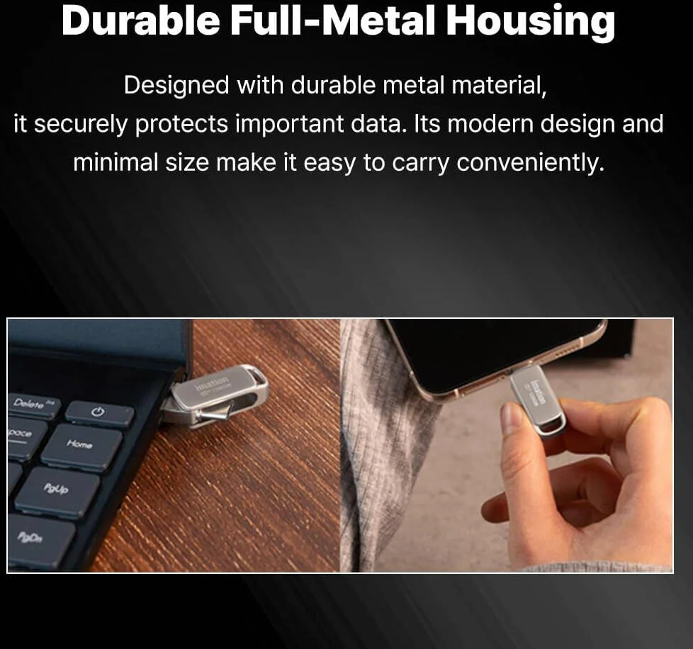 فلش مموری USB 3.2 Gen1 Z1 OTG ایمیشن، سرعت خواندن 100 مگابایت بر ثانیه، رابط دوگانه USB C و USB A، ظرفیت 128 گیگابایت، نیکل مرواریدی | Z1 فلش مموری USB 3.2 Gen1 Z1 OTG ایمیشن، سرعت خواندن 100 مگابایت بر ثانیه، رابط دوگانه USB C و USB A، ظرفیت 128 گیگابایت، نیکل مرواریدی | Z1