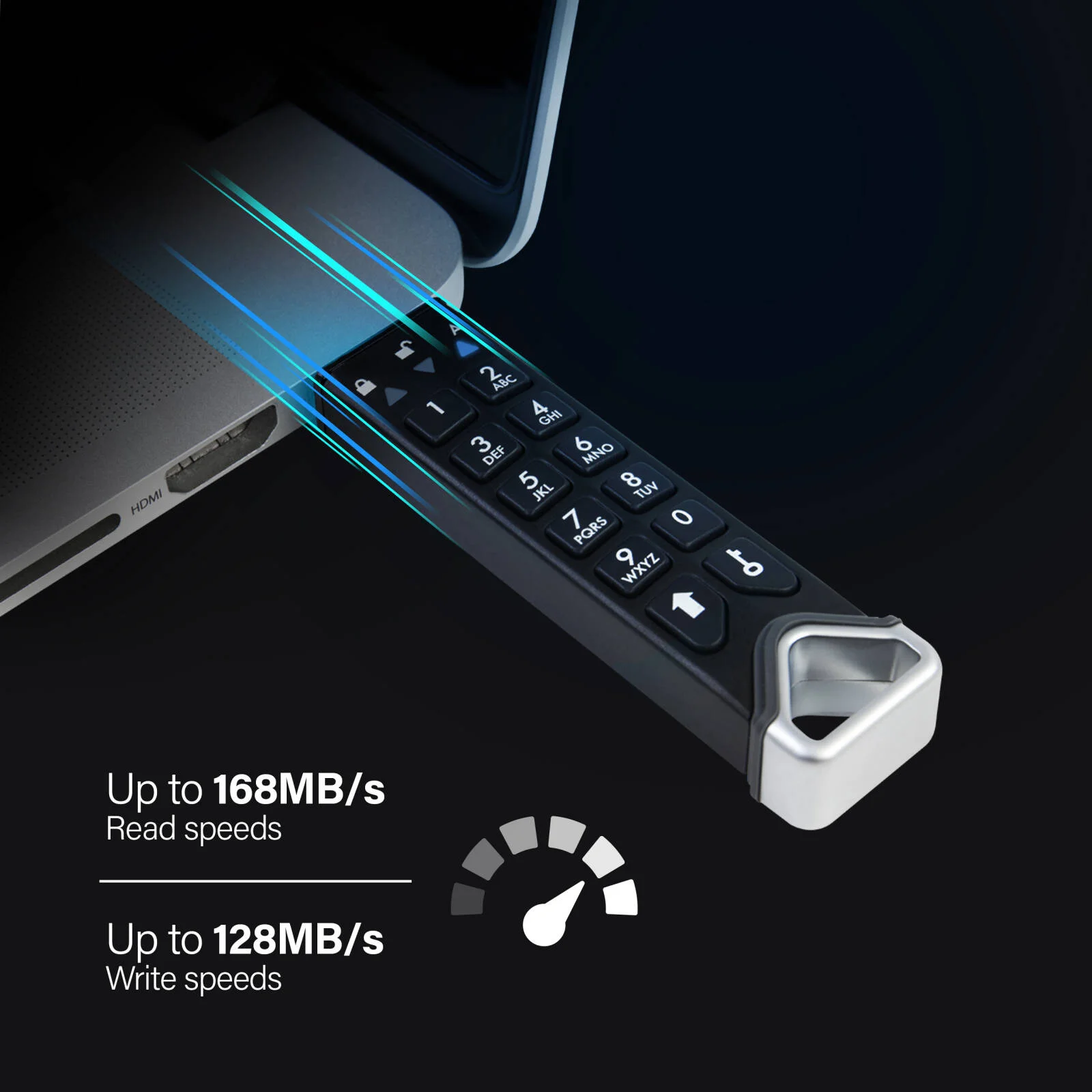 فلش مموری رمزگذاری شده iStorage datAshur PRO2 USB 3.2، ظرفیت 128 گیگابایت، رمزگذاری سخت افزاری AES-XTS 256 بیتی، احراز هویت PIN، دارای گواهی FIPS 140-2 Level 3، ضد آب IP68 | datAshur-PRO2-128 فلش مموری رمزگذاری شده iStorage datAshur PRO2 USB 3.2، ظرفیت 128 گیگابایت، رمزگذاری سخت افزاری AES-XTS 256 بیتی، احراز هویت PIN، دارای گواهی FIPS 140-2 Level 3، ضد آب IP68 | datAshur-PRO2-128