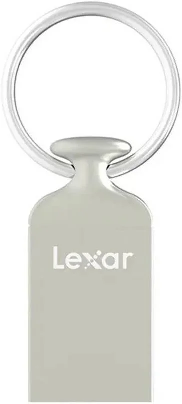 فلش مموری USB لکسار JumpDrive M22، دارای سوراخ جاکلیدی، ظرفیت 64 گیگابایت، نسخه USB 2.0، طراحی جمع و جور، سازگار با PC و Mac، بدنه فلزی، نقره ای | LJDM022064G-BNJNG