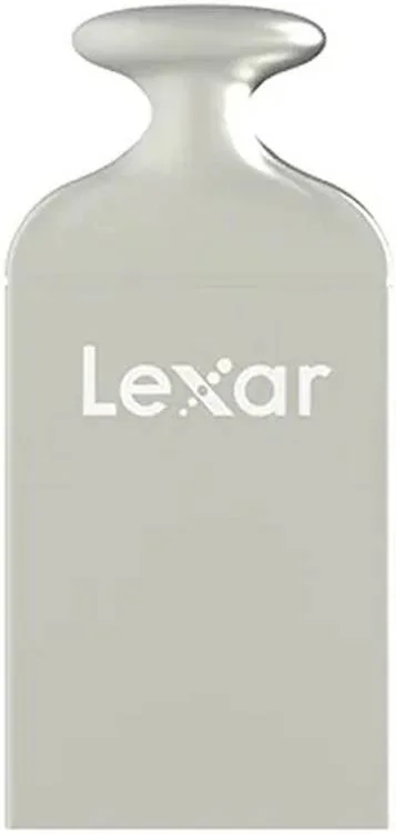 فلش مموری USB لکسار JumpDrive M22، دارای سوراخ جاکلیدی، ظرفیت 64 گیگابایت، نسخه USB 2.0، طراحی جمع و جور، سازگار با PC و Mac، بدنه فلزی، نقره ای | LJDM022064G-BNJNG