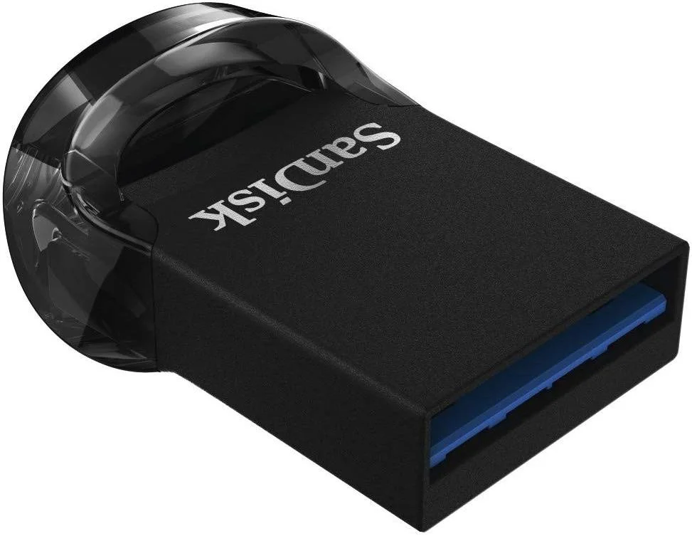 فلش مموری 32 گیگابایتی SanDisk Ultra Fit USB 3.1، سرعت انتقال تا 130 مگابایت بر ثانیه، USB 3.1 Gen 1 Type-A، رمزگذاری AES 128 بیتی، شامل SecureAccess و RescuePRO Deluxe، مشکی | SDCZ430-032G-A46
