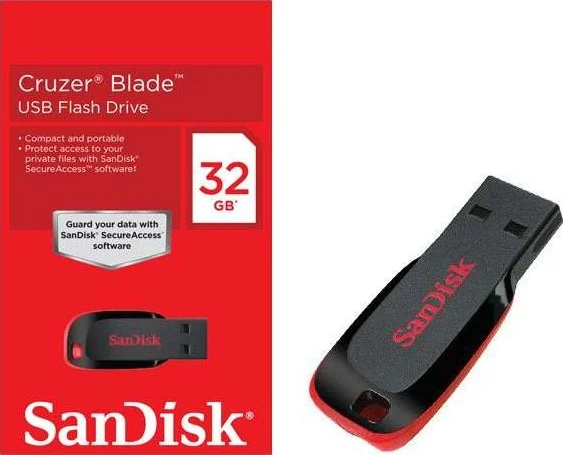 فلش مموری USB سن‌دیسک کروزر بلید 32 گیگابایت | SDCZ50-032G-B35