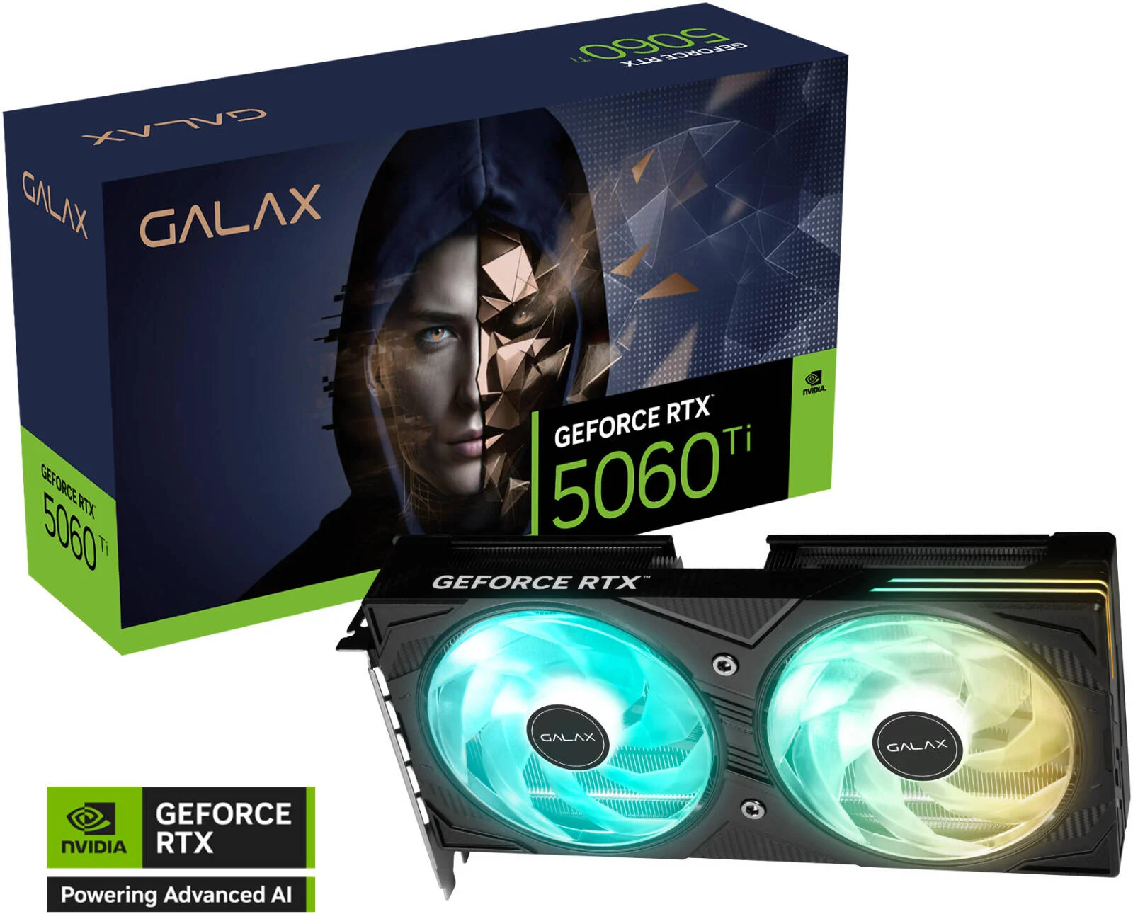 کارت گرافیک Galax GeForce RTX 5060 Ti EX، با 8 گیگابایت حافظه GDDR7 128 بیتی، فرکانس بوست 2617 مگاهرتز، سرعت حافظه 28 گیگابیت بر ثانیه، 4608 هسته CUDA، PCI-Express 5.0 | 56ISN8MDCREX