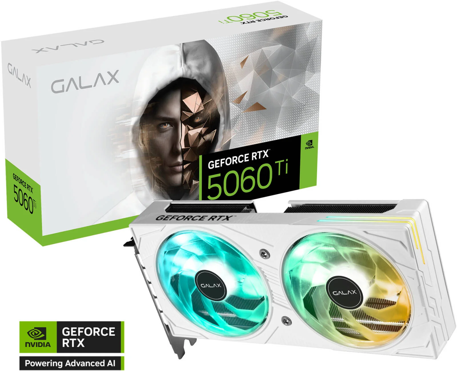 کارت گرافیک Galax GeForce RTX 5060 Ti EX، حافظه 8 گیگابایتی GDDR7 128 بیتی، فرکانس بوست 2617 مگاهرتز، سرعت حافظه 28 گیگابیت بر ثانیه، 4608 هسته CUDA، PCI-Express 5.0، سفید | 56ISN8MDCSBS
