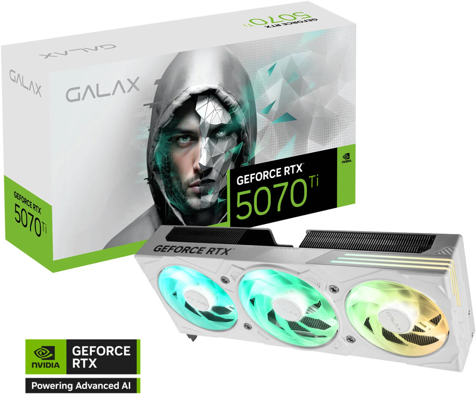 کارت گرافیک GALAX GeForce RTX 5070 Ti EX Gamer با قابلیت اورکلاک 1-Click، حافظه 16GB GDDR7 256-bit، فرکانس بوست 2497MHz، سرعت حافظه 28 Gbps، هسته های CUDA 8960، PCI-Express 5.0، سفید | 57IZN6MDBVGW