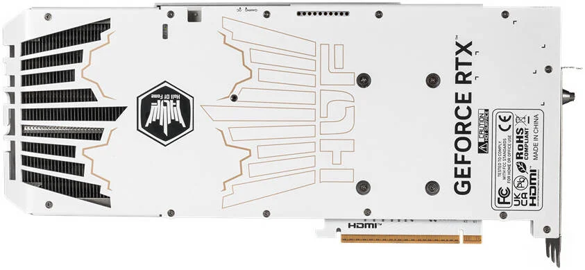 کارت گرافیک GALAX GeForce RTX 5070 Ti HOF Gaming White Edition، حافظه 16 گیگابایتی GDDR7 256 بیتی، فرکانس بوست 2610 مگاهرتز، سرعت حافظه 28 گیگابیت بر ثانیه، 8960 هسته CUDA، PCI-E 5.0، سفید | G-B37AW-57IZN6MDDPWT-GALG