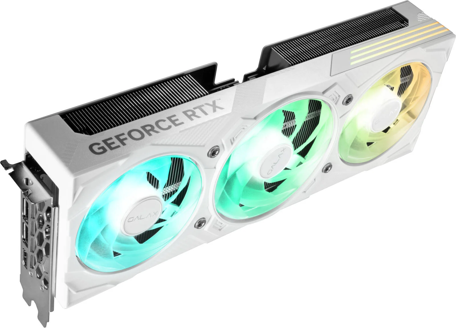 کارت گرافیک GALAX GeForce RTX 5070 Ti EX Gamer با قابلیت اورکلاک 1-Click، حافظه 16GB GDDR7 256-bit، فرکانس بوست 2497MHz، سرعت حافظه 28 Gbps، هسته های CUDA 8960، PCI-Express 5.0، سفید | 57IZN6MDBVGW