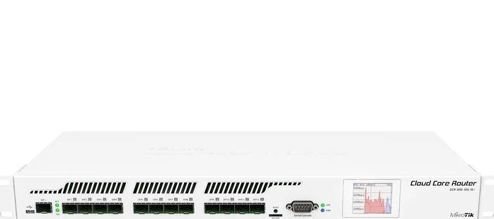 میکروتیک (پردازنده TLR4-01680CG-12CE-A3a، درگاه سریال RS232) | CCR1016-12S-1S+