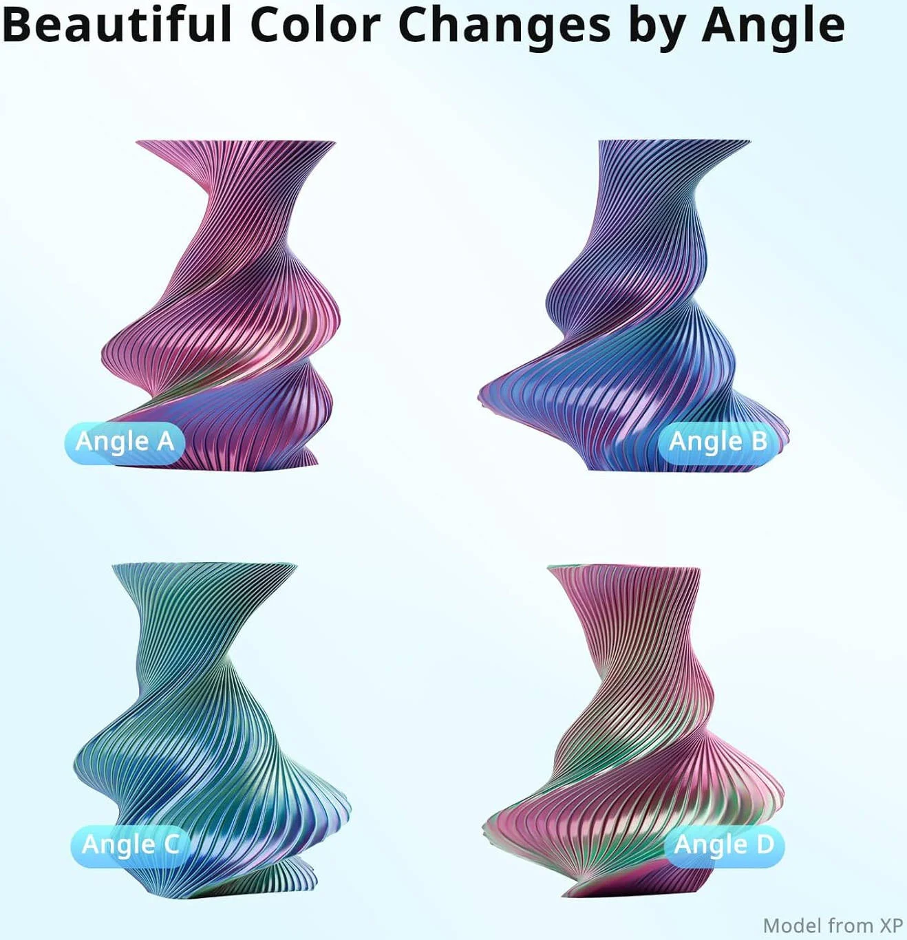 فیلامنت پرینتر سه بعدی PLA ابریشمی Anycubic، قطر 1.75 میلی متر، چگالی بالا، حفاظت از محیط زیست، مواد اصلی، گرادیان قابل تنظیم، درخشش قابل کنترل، 1 کیلوگرم، طلایی | AHSCGD-103