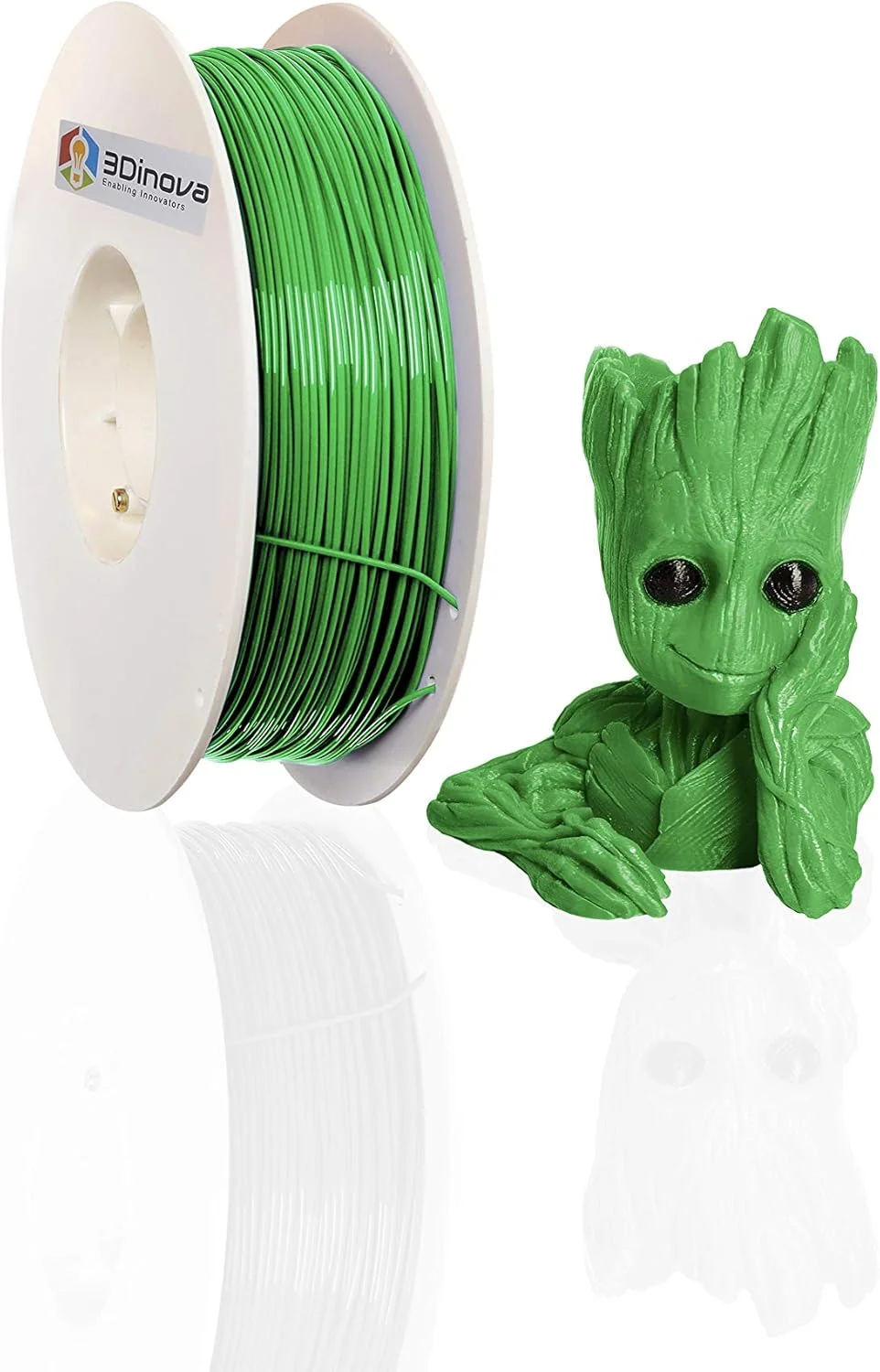فیلامنت چاپ سه بعدی - فیلامنت PLA سبز - 2.85 میلی متر - 1 کیلوگرم - فیلامنت 3Dinova