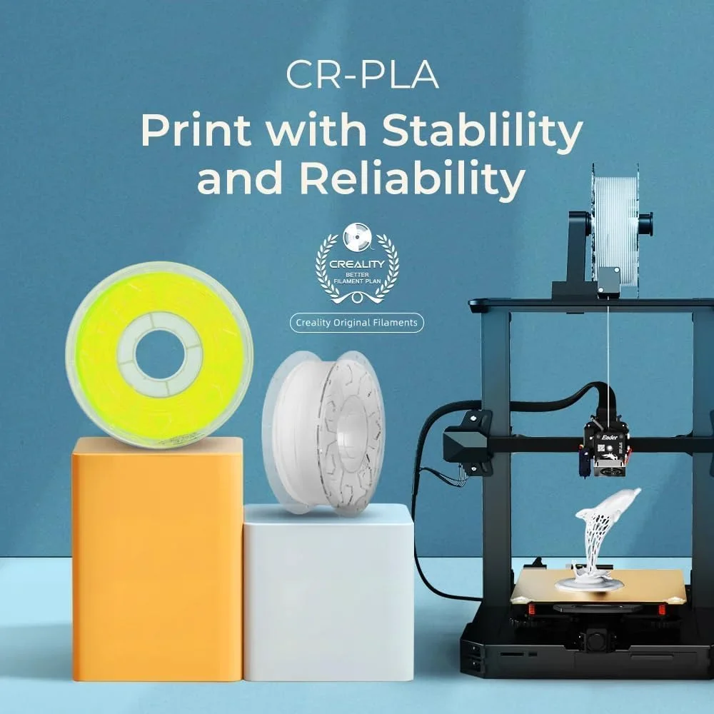 فیلامنت پرینت سه بعدی PLA پریمیوم 3idea CR با قطر 1.75 میلی متر (زرد فلورسنت)