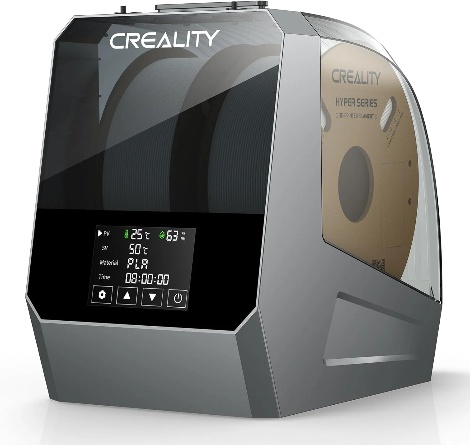 خشک کن فیلامنت پرینتر سه بعدی Creality Official Space Pi Filament Dryer Plus، مناسب برای 2 رول، با گرمایش هوای داغ 360 درجه، جعبه نگهداری خشک کننده فیلامنت برای مواد PLA PETG ABS TPU با قطر 1.75/2.85 میلی متر