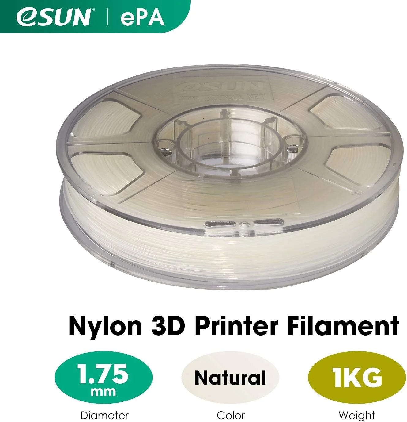 فیلامنت چاپ سه بعدی نایلون eSUN ePA، قطر 1.75 میلی متر، 1 کیلوگرم