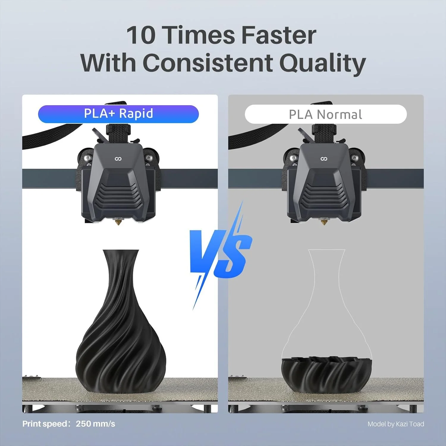 فیلامنت PLA پلاس سریع ELEGOO، 1.75 میلی متر، بژ، 1 کیلوگرم، فیلامنت پرینتر سه بعدی PLA+ برای چاپ با سرعت بالا 30-600 میلی متر بر ثانیه، دقت ابعادی +/- 0.02 میلی متر، قرقره مقوایی 1 کیلوگرمی (2.2 پوند)