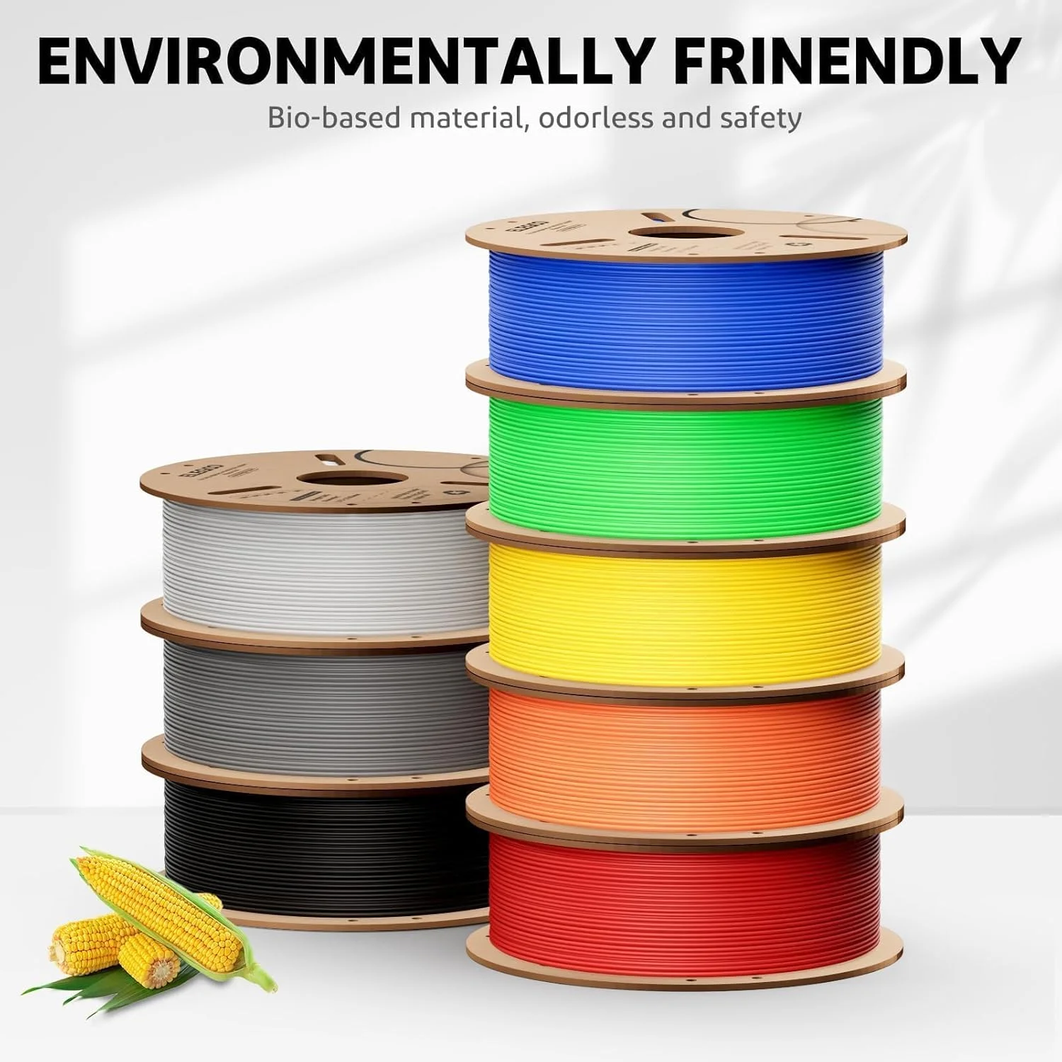 فیلامنت PLA Plus ELEGOO، 1.75 میلی متر، فیلامنت PLA+ پرینتر سه بعدی، دقت ابعادی +/- 0.02 میلی متر، مقاوم و با استحکام بالا، سازگار با اکثر پرینترهای FDM مشکی (1 کیلوگرم/اسپول، 2.2 پوند)