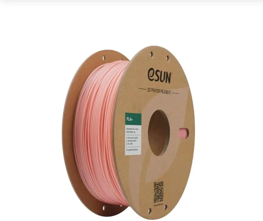 فیلامنت PLA+ ای‌سان صورتی پاستیلی ۱.۷۵ میلی‌متر، ۱ کیلوگرم/ رول، مقاوم در برابر ترک خوردگی - PLA با پرداخت صاف | فیلامنت برای پرینترهای سه بعدی FDM، تحمل رول PLA PLUS در محدوده +/- ۰.۰۵ میلی‌متر (صورتی پاستیلی)
