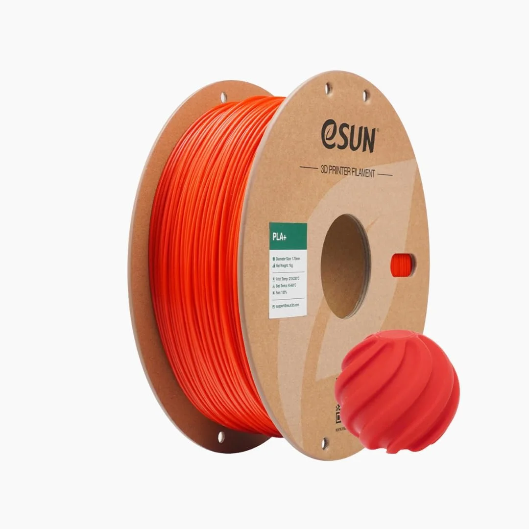 فیلامنت PLA+ ای‌سان RGB قرمز 1.75 میلی‌متری، 1 کیلوگرم/رول، مقاوم در برابر ترک - PLA با پرداخت صاف | فیلامنت برای پرینترهای سه بعدی FDM، تحمل رول PLA PLUS در محدوده +/- 0.05 میلی‌متر (RGB قرمز)