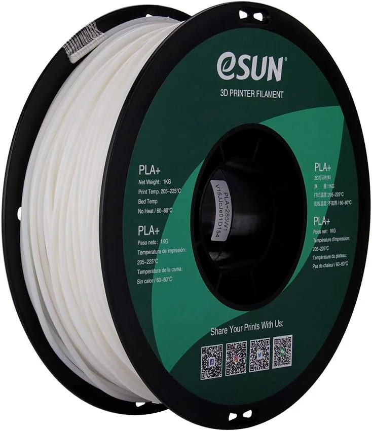 فیلامنت پرینتر سه بعدی ای‌سان PLA+ سفید 2.85 میلی‌متری - 1 کیلوگرم (وزن خالص)