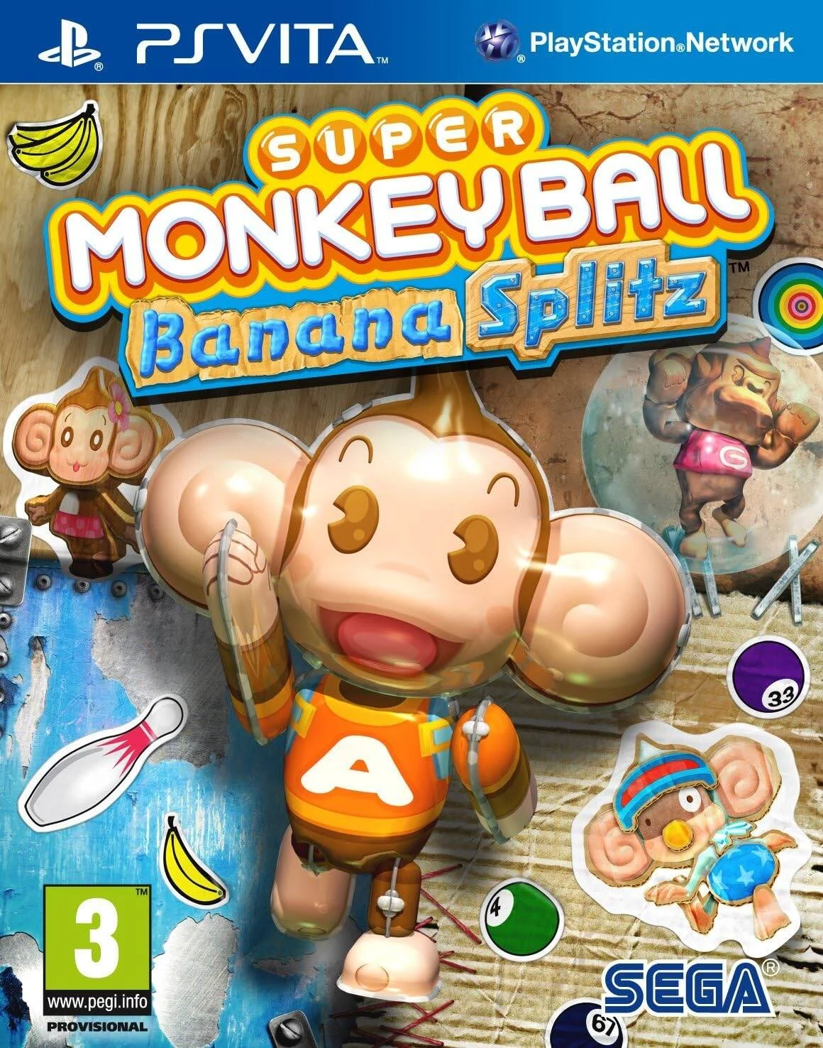 بازی سگا PS VITA SUPER MONKEY BALL BANANA SPLITZ