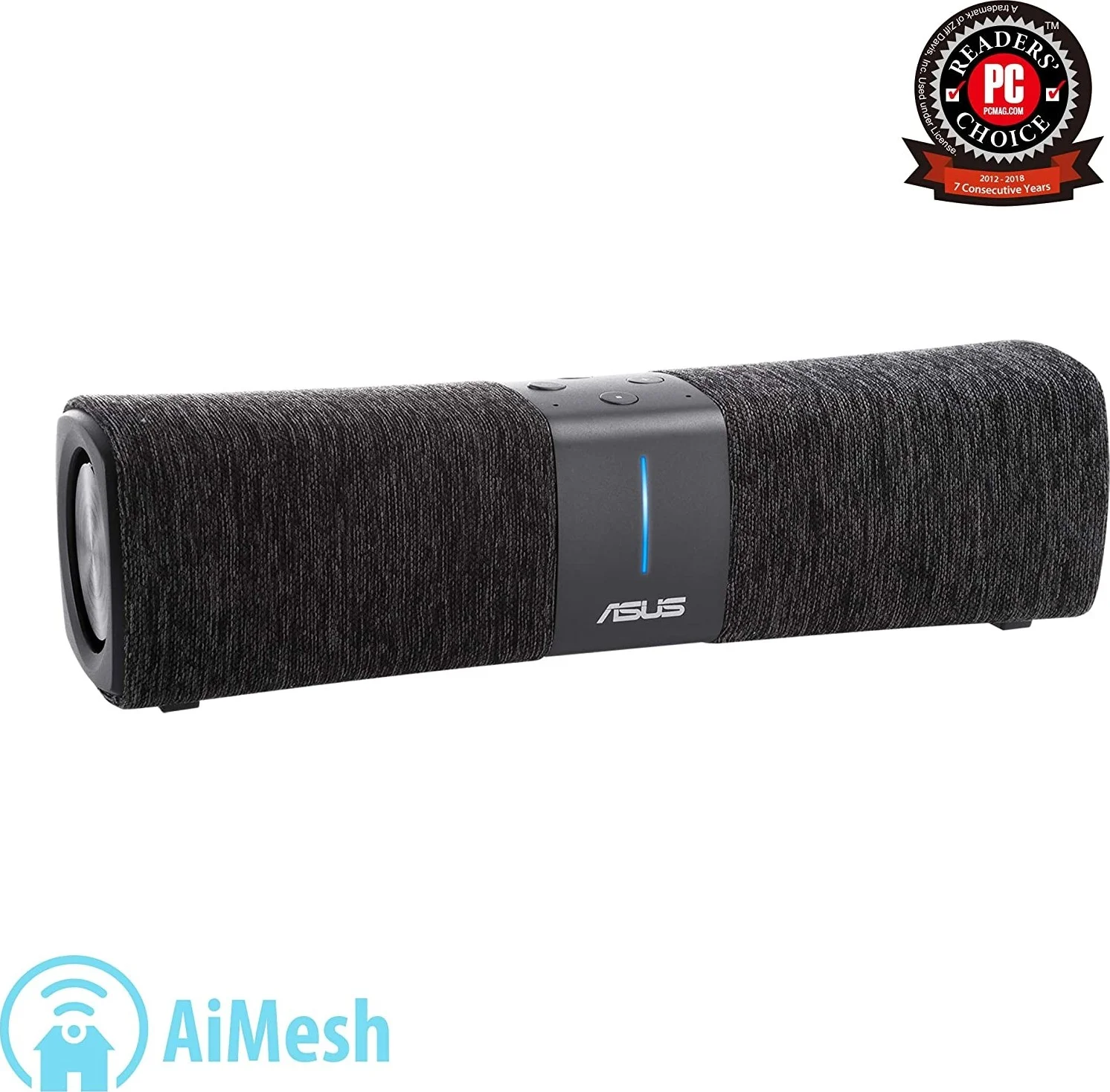 سیستم وای فای مش ASUS Lyra Voice AC2200 با سه باند، امنیت Aiprotection، کنترل والدین، بلوتوث، بلندگوهای استریو 8 واتی | 90IG04N0-MM3G20