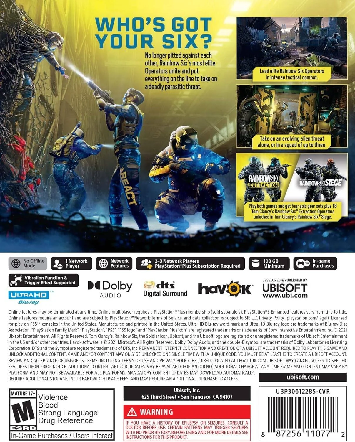 Ubisoft Tom Clancy's Rainbow Six Extraction - پلی استیشن 5 Ubisoft Tom Clancy's Rainbow Six Extraction - پلی استیشن 5