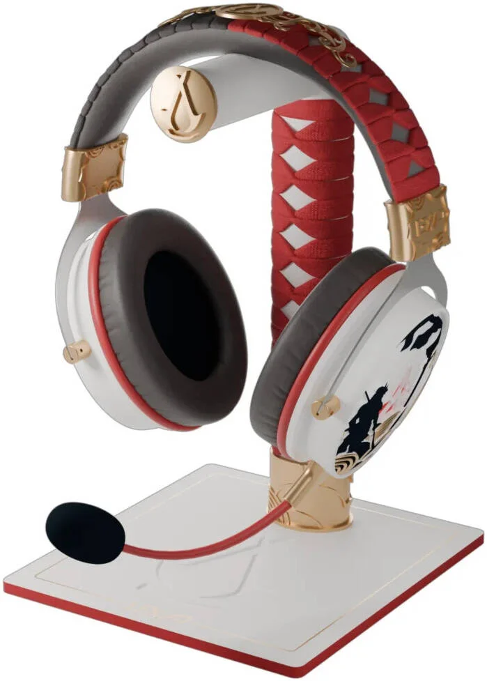 باندل منتور Lexip x Ubisoft Assassin's Creed Shadows، بازی PS5 + هدست بی‌سیم + پایه هدست، درایورهای 50 میلی‌متری، 2.4 گیگاهرتز، راحتی، عملکرد و طراحی انحصاری | باندل منتور