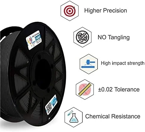 فیلامنت مشکی PLA 3Idea، قطر 1.75 میلی‌متر برای پرینتر سه بعدی، دقت ابعادی +/- 0.03 میلی‌متر (مشکی، 1 کیلوگرم)