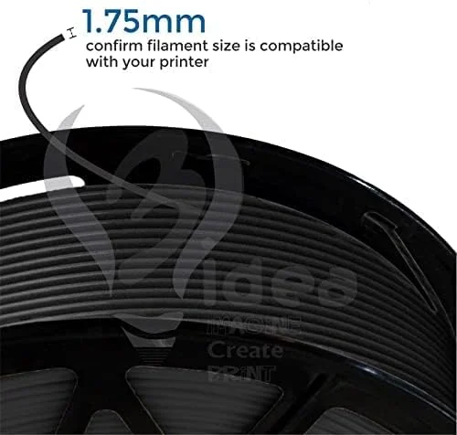 فیلامنت مشکی PLA 3Idea، قطر 1.75 میلی‌متر برای پرینتر سه بعدی، دقت ابعادی +/- 0.03 میلی‌متر (مشکی، 1 کیلوگرم)