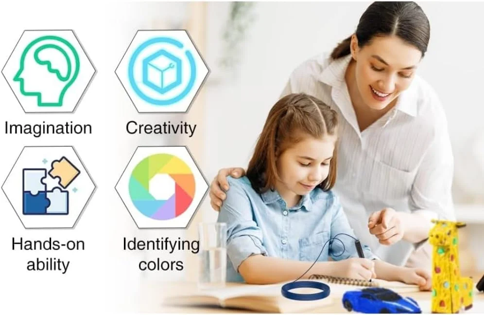 فیلامنت PLA تری‌آیدیا برای قلم سه بعدی، 5 متر هر کدام، مجموعه 5 عددی (چند رنگ)