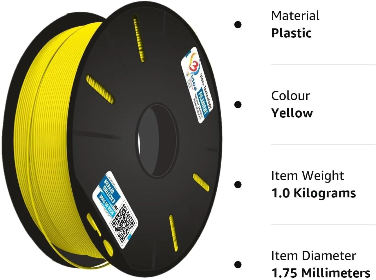 فیلامنت PETG زرد رنگ 3idea 3 Imagine Create Print
