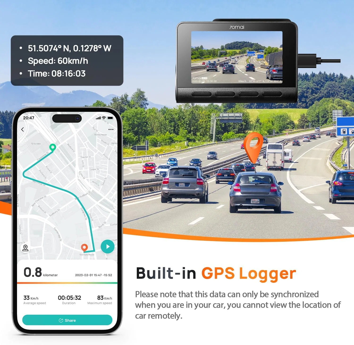 دوربین داشبورد 4K 70mai مدل A810-2 دوربین داشبورد 4K 70mai مدل A810-2