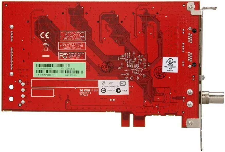 ماژول همگام‌سازی AMD FirePro S400، همگام‌سازی تا 4 پردازنده گرافیکی، فرم فاکتور تکی، ورودی BNC Genlock برای استفاده از ساعت اصلی، RJ-45 دوتایی برای اتصال زنجیره‌ای کارت‌ها، برق SATA، و لینوکس | 100-505981