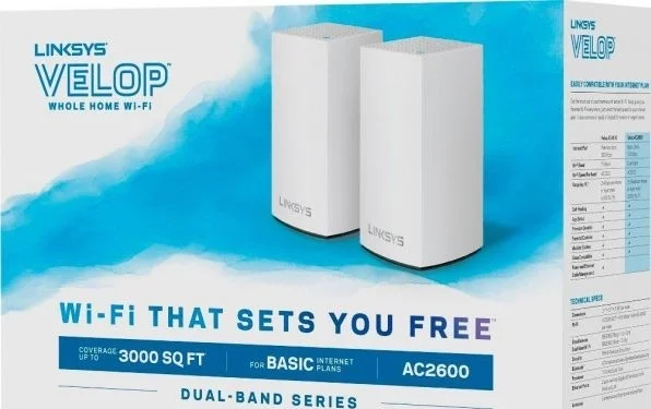 سیستم وای فای مش هوشمند دو بانده Linksys WHW0102 Velop مناسب کل خانه - بسته 2 عددی | WHW0102