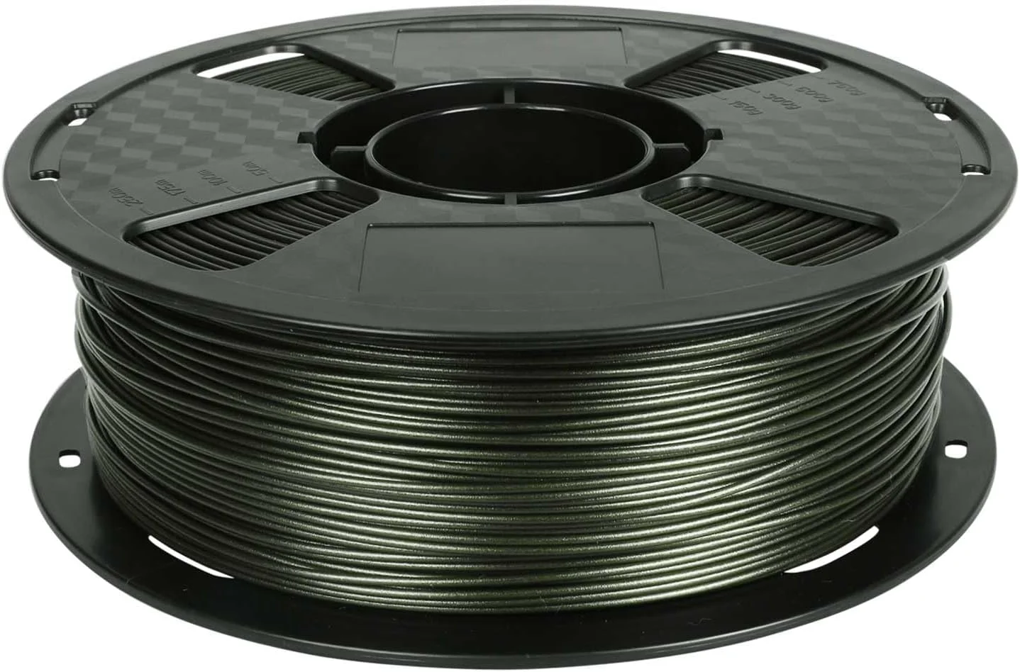 فیلامنت چاپگر سه بعدی PETG فیبر کربن CC3D، سبز زیتونی، فیلامنت فیبر کربن PETG 1.75 میلی متر، 1 کیلوگرم (2.2 پوند)، مواد چاپ سه بعدی PETG CF سبز زیتونی