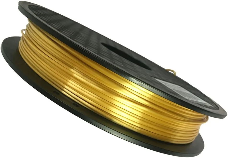 فیلامنت PLA ابریشمی براق CC3D طلایی نقره ای مسی 1.75 میلی متر، هر قرقره 0.5 کیلوگرم، بسته 1 قرقره ای، طلایی C000449