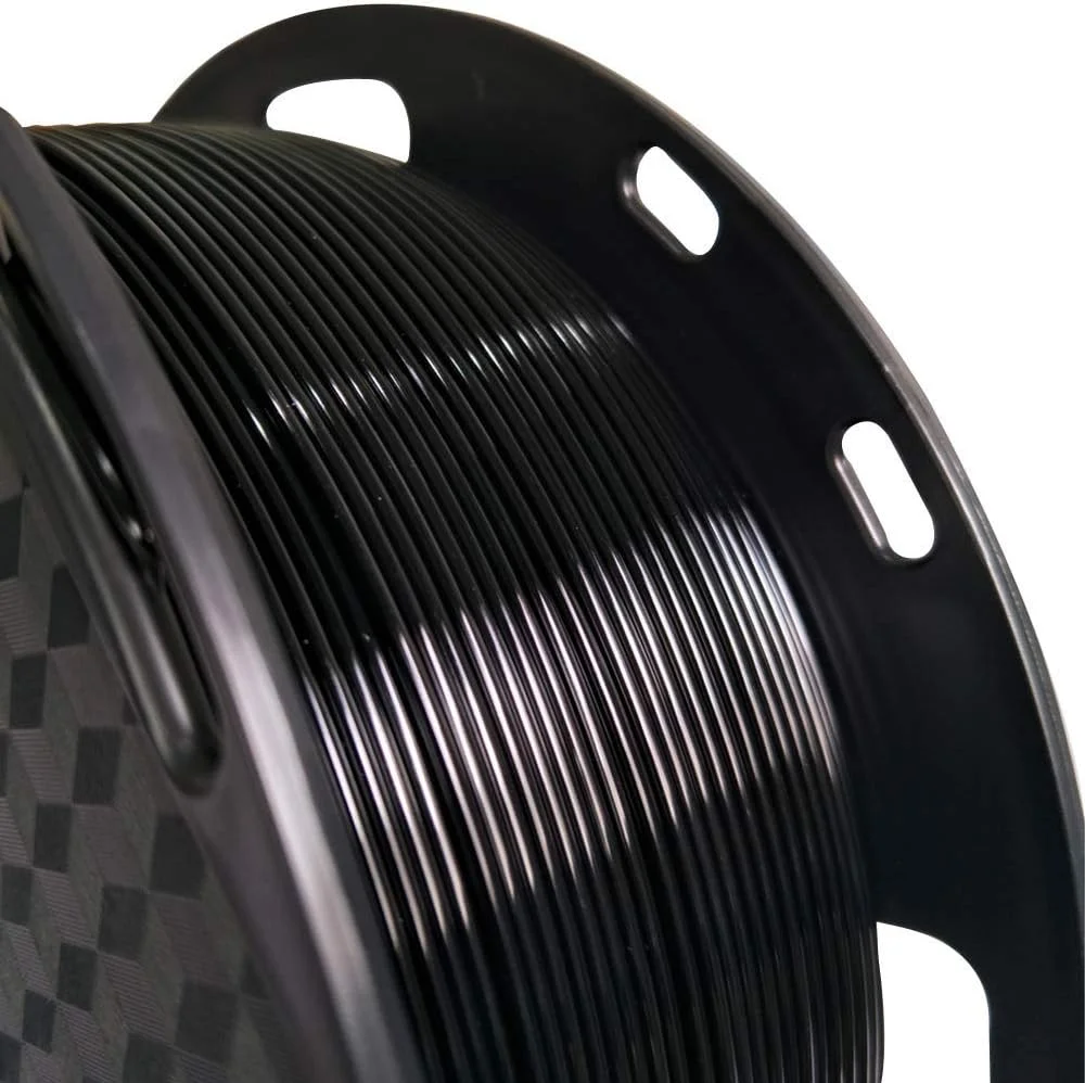 فیلامنت PETG مشکی CC3D با قابلیت چاپ آسان، 1.75 میلی متر، 1 کیلوگرم، مناسب برای اکثر پرینترهای FDM، رنگ مشکی