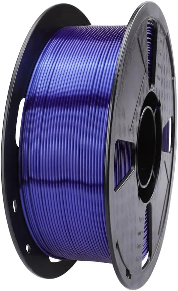 فیلامنت PLA ابریشمی آبی رویال CC3D، فیلامنت چاپ سه بعدی 1.75 میلی متری، 1 کیلوگرم، قرقره 2.2 پوندی، براق، فلزی آبی، مواد پرینتر سه بعدی PLA ابریشمی