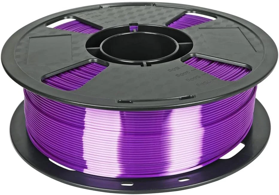 فیلامنت PLA ابریشمی انگوری بنفش CC3D، ۱.۷۵ میلی‌متر، ۱ کیلوگرم، مواد چاپ سه‌بعدی، رنگ انگوری ابریشمی، بنفش متالیک براق، فیلامنت پرینتر سه‌بعدی FDM، رنگ بنفش انگوری