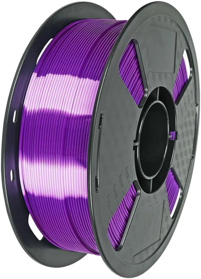 فیلامنت PLA ابریشمی انگوری بنفش CC3D، ۱.۷۵ میلی‌متر، ۱ کیلوگرم، مواد چاپ سه‌بعدی، رنگ انگوری ابریشمی، بنفش متالیک براق، فیلامنت پرینتر سه‌بعدی FDM، رنگ بنفش انگوری