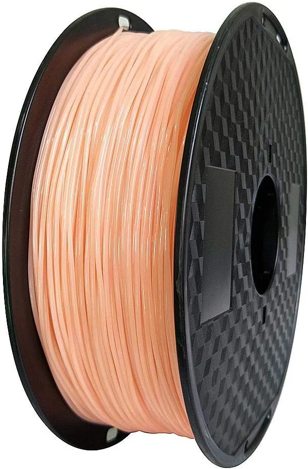 فیلامنت TPU CC3D رنگ پوست 98A، سایز 1.75 میلی متر، 1 کیلوگرم، مناسب پرینتر سه بعدی، 2.2 پوند، مواد انعطاف پذیر برای پرینت سه بعدی، فیلامنت صورتی TPU نزدیک به 95A